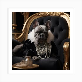 Frenchie Cute Art By Csaba Fikker 112 Art Print