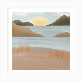 Sunset At The Lake Art Print