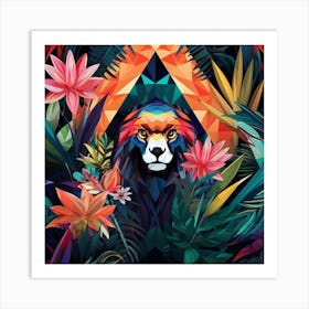 Lion In The Jungle 6 Art Print