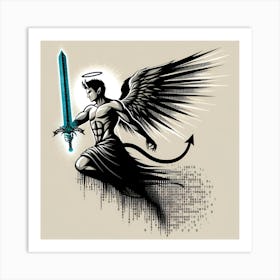 Angel With Sword 2 Art Print