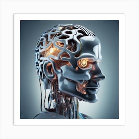 Cyborg Head 3 Art Print