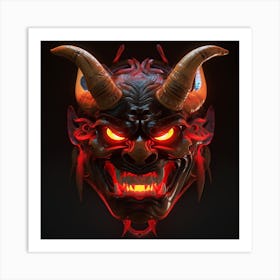 Demon Mask 4 Art Print