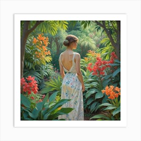 Into The Garden Ai Art Wall Art Design Illustration (27) Art Print