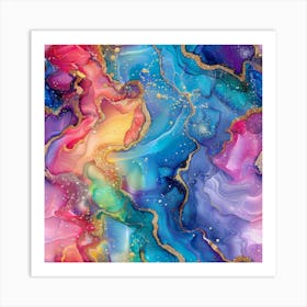 Rainbow Swirls Art Print