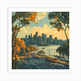 Sydney Cityscape Art Art Print