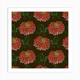 Chrysanthemums Art Print