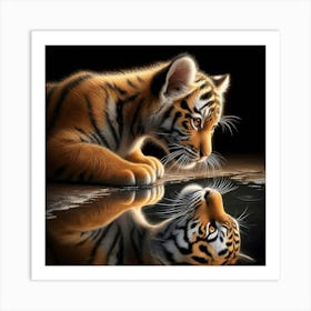 Tiger Cubs Art Print