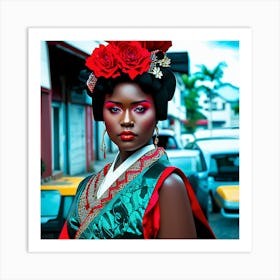 Portrait Of African Woman Art Print