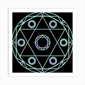 Turquoise Magic Circle Art Print