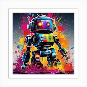 Robot Painting 1 Art Print