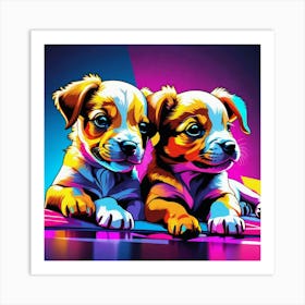 Two Puppies Art Print