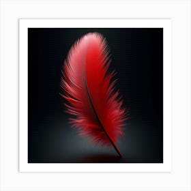 Red Feather Art Print