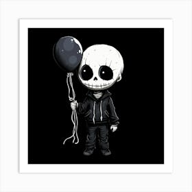 Nightmare Before Christmas Skeleton Art Print