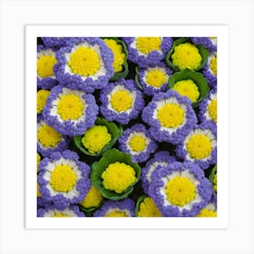 Purple And Yellow Flowers Art Print