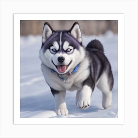 Husky Dog Art Print