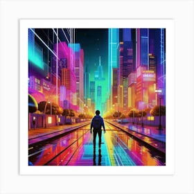 Futuristic City 2 Art Print