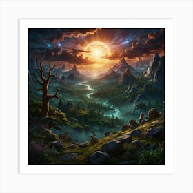 Fantasy Landscape Painting 18 Art Print