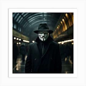 V For Vendetta anonymous 1 Art Print