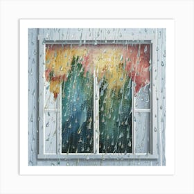 Rainy Window Art Print