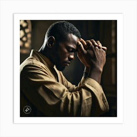 Man Praying Art Print