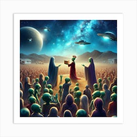 Aliens In The Sky Art Print