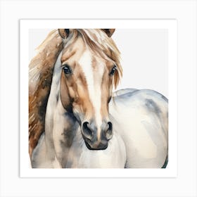 White horse Art Print