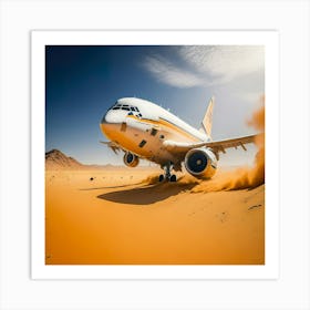 Airplane Desert (3) Art Print