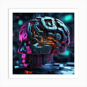 Futuristic Brain 18 Art Print