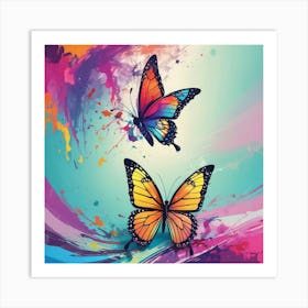 Colorful Butterflies 113 Art Print