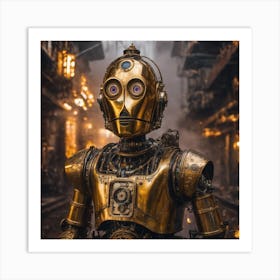 Steampunk C3-PO Art Print