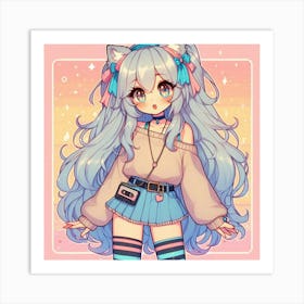 Anime Girl coochie Art Print