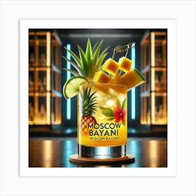 A Fusion Cocktail Named Moscow Bayani, Combining Art Print