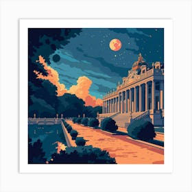 Palace At Night Art Print