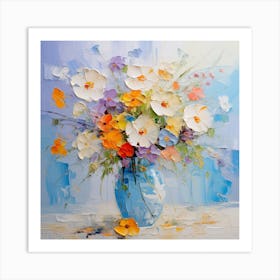 flowers, impressionistic painting Art Print