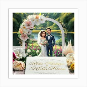 The wedding invitation Art Print