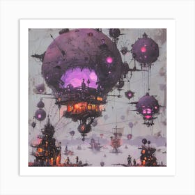 Futuristic City 49 Art Print