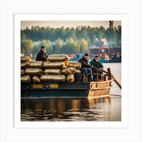 Barge Haulers On The Volga 2 Art Print