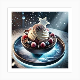 A Beautifully Presented Dessert Named Moonlit Bingsu 1024x1024 Art Print