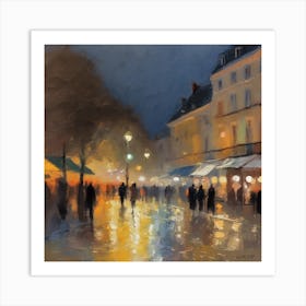 Paris At Night Art Print