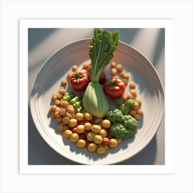 Plate Of Vegetables Art Print