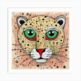 Abstract Snow Leopard 3 Art Print