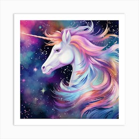 Unicorn In Space 1 Art Print