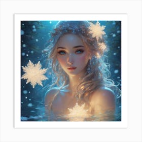 Snowflake Girl Art Print