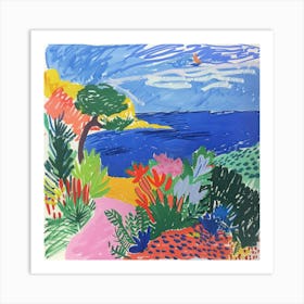 Seaside Doodle Matisse Style 12 Art Print
