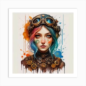 Steampunk Girl Art Print