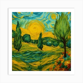 Spring Van Gogh Style Painting  Art Print