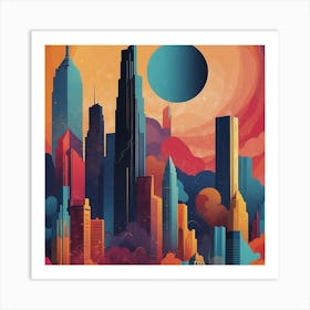 Cityscape Canvas Print Art Print