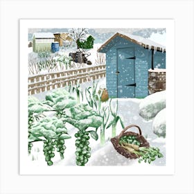 Winter Allotment 1 Art Print