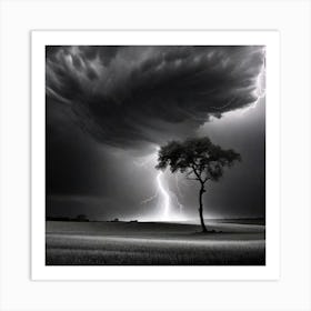 Lightning In The Sky 4 Art Print