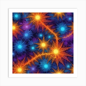 Neuron Pattern Art Print